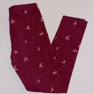 Burgundy Leggings, beautiful color, XL girls, never worn